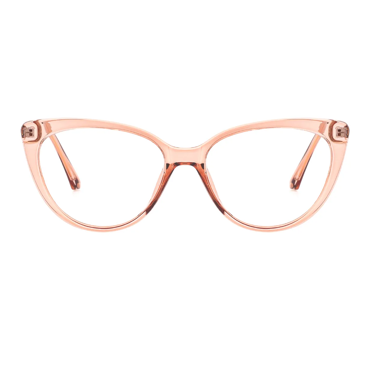 Hestia - Cat-Eye Translucent-tea Glasses for Women
