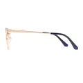 Laurinda - Browline Blue-gold Glasses for Women