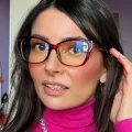Georgia - Cat-eye Transparent-pink Glasses for Women