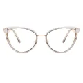 Griffin - Cat-eye Wood Texture Glasses for Women