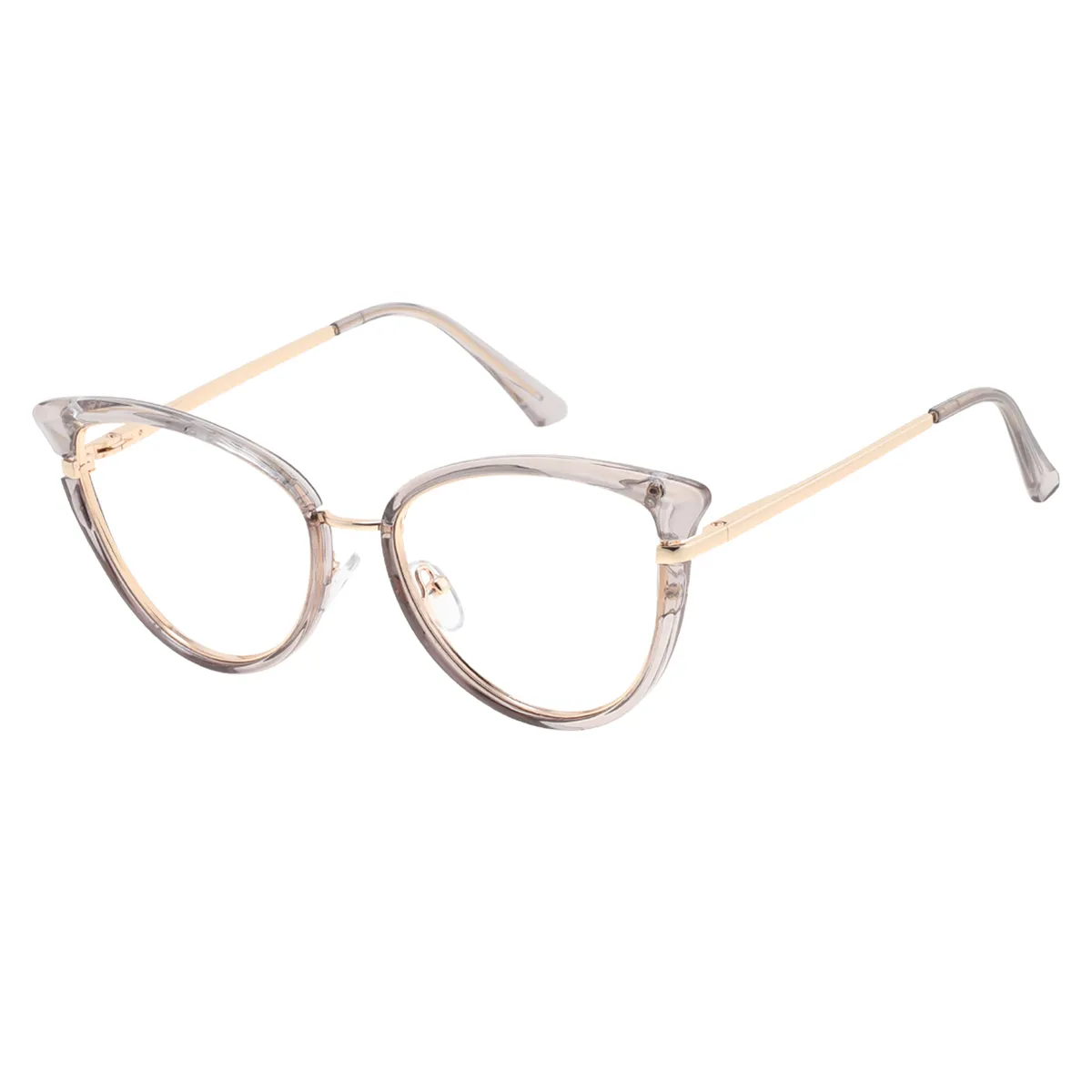 Griffin - Cat-eye Wood Texture Glasses for Women - EFE