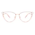 Griffin - Cat-eye Transparent-pink Glasses for Women