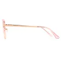 Griffin - Cat-eye Transparent-pink Glasses for Women