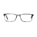 Bassett - Rectangle Transparent-black Glasses for Men & Women