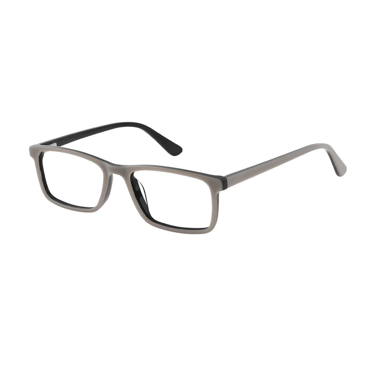 Bassett - Rectangle Gray-black Glasses for Men & Women