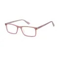 Bassett - Rectangle Pink-transparent Glasses for Men & Women