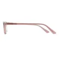 Bassett - Rectangle Pink-transparent Glasses for Men & Women