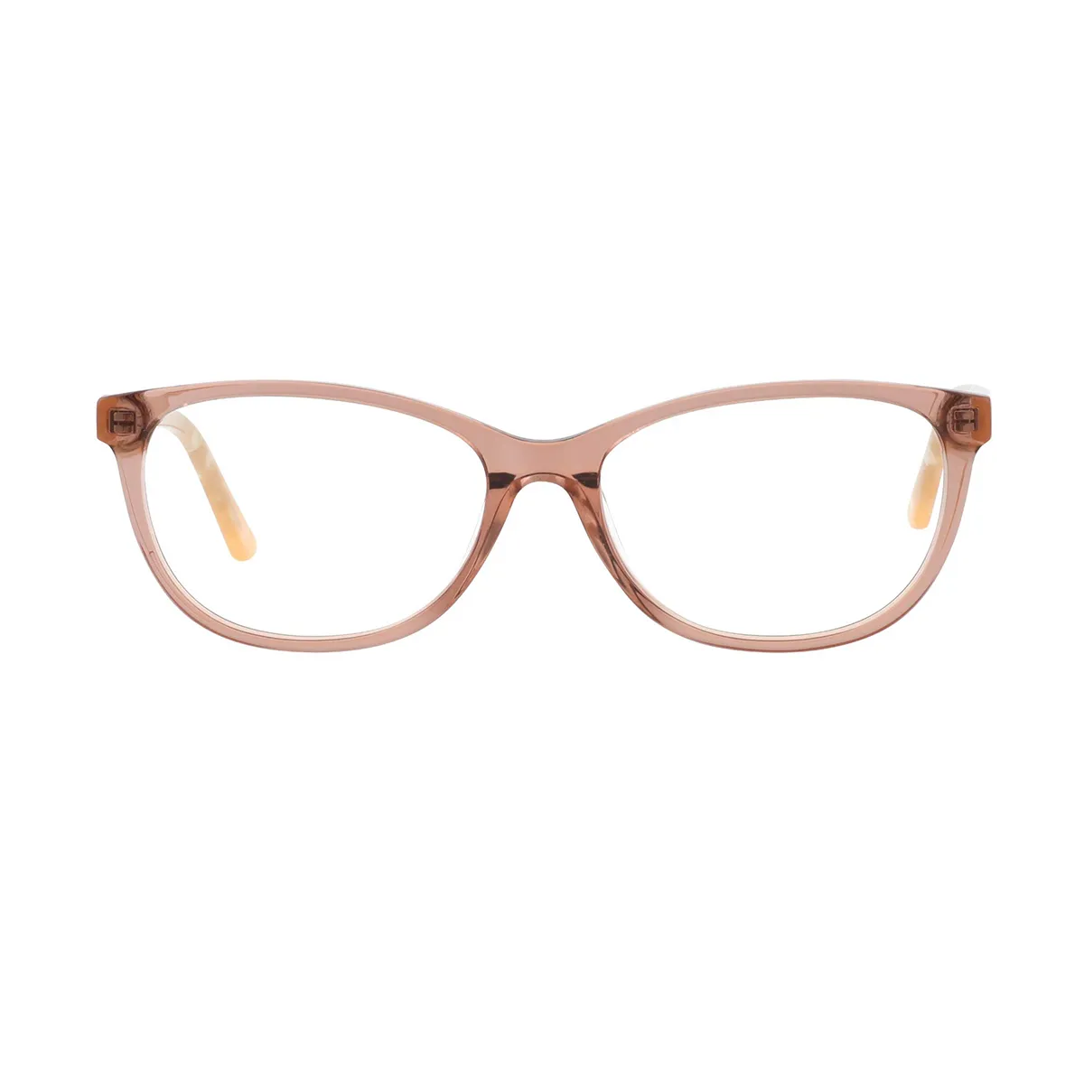 Fashion Oval Transparent-orange  Eyeglasses for Women