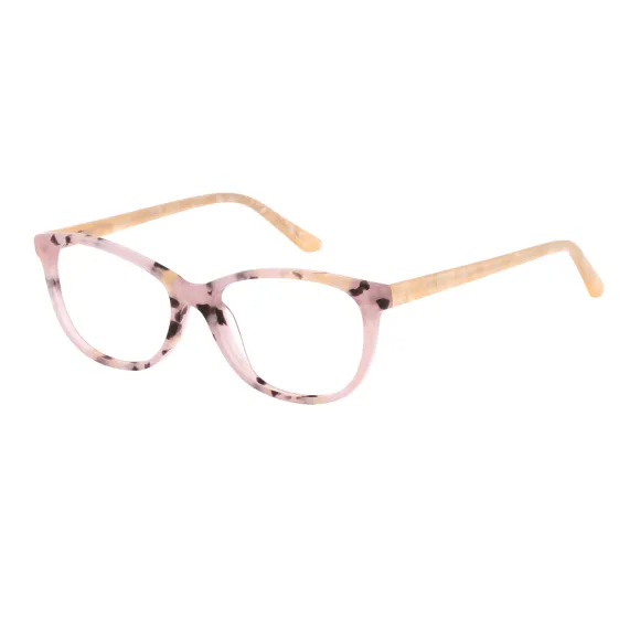 oval demi-pink eyeglasses