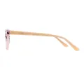 Nettie - Oval Tortoiseshell-Pink Glasses for Women