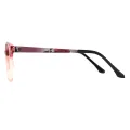 Georgiana - Cat-eye Transparent-pink Glasses for Women