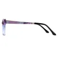 Kinney - Square Transparent-purple Glasses for Women