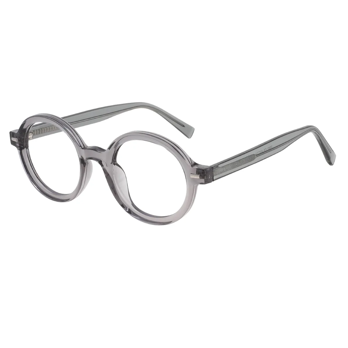 Pagan - Round Gray Glasses for Men & Women