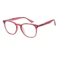 Boyles - Oval Red Glasses for Men & Women