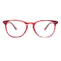 Boyles - Oval Red Glasses for Men & Women