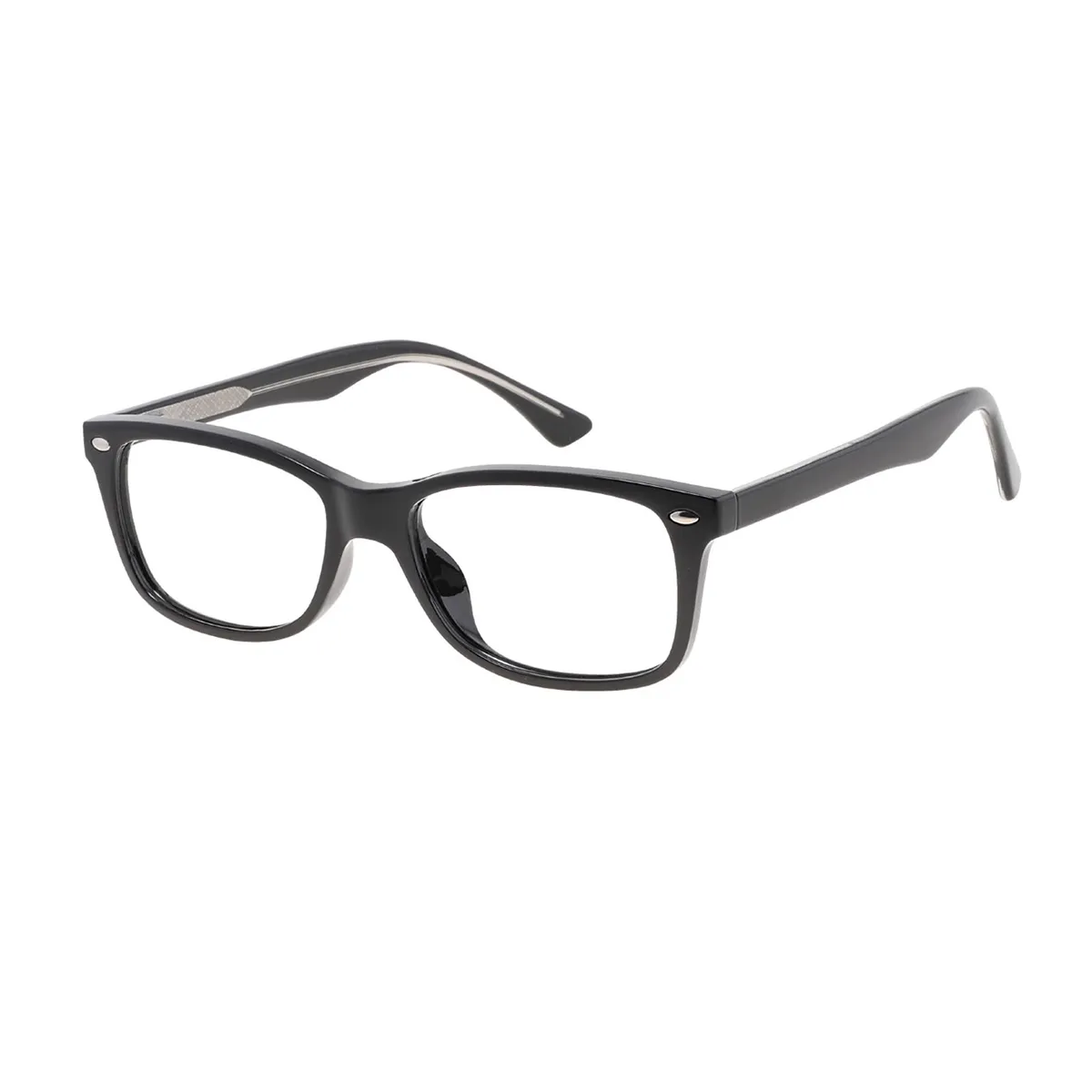 Sonya - Rectangle Black Glasses for Men & Women