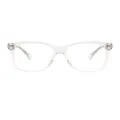 Sonya - Rectangle Translucent Glasses for Men & Women