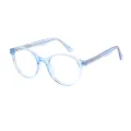 Amity - Round blue Glasses for Women