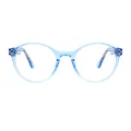 Amity - Round blue Glasses for Women