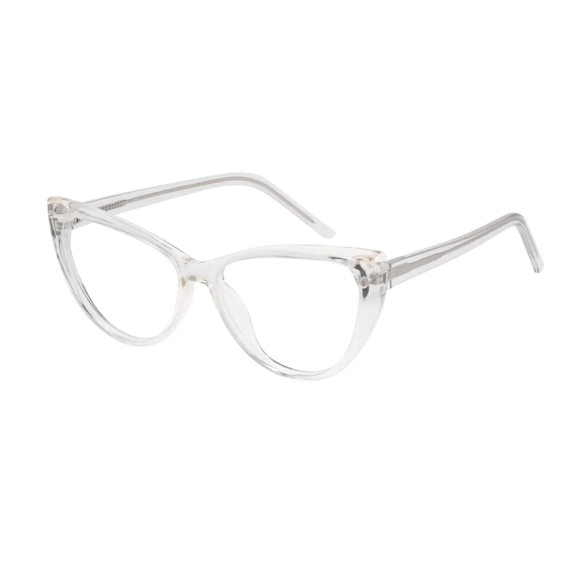 Ayer - Cat-eye Translucent Glasses for Women - EFE