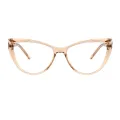 Ayer - Cat-eye Brown Transparent Glasses for Women