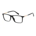 Weber - Rectangle Black-gold Glasses for Men & Women