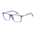 Weber - Rectangle Transparent-blue Glasses for Men & Women