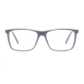 Weber - Rectangle Gray-silver Glasses for Men & Women