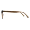 Albertine - Square Transparent-Brown Glasses for Men & Women