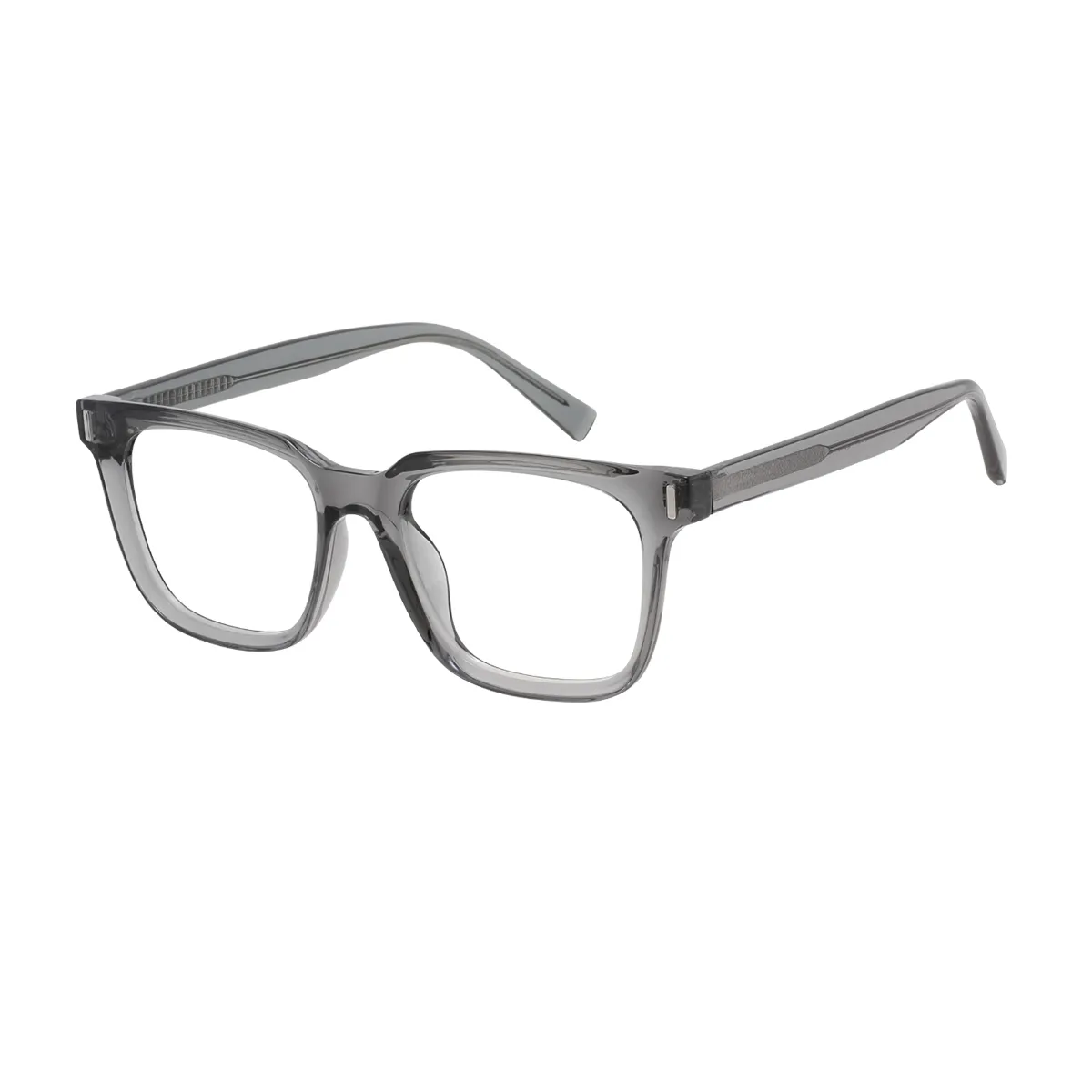 Albertine - Square Gray Glasses for Men & Women