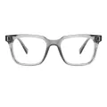 Albertine - Square Gray Glasses for Men & Women