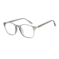 Cecile - Square Transparent-Gray Glasses for Women