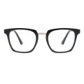 Rainey - Square Black Glasses for Men & Women