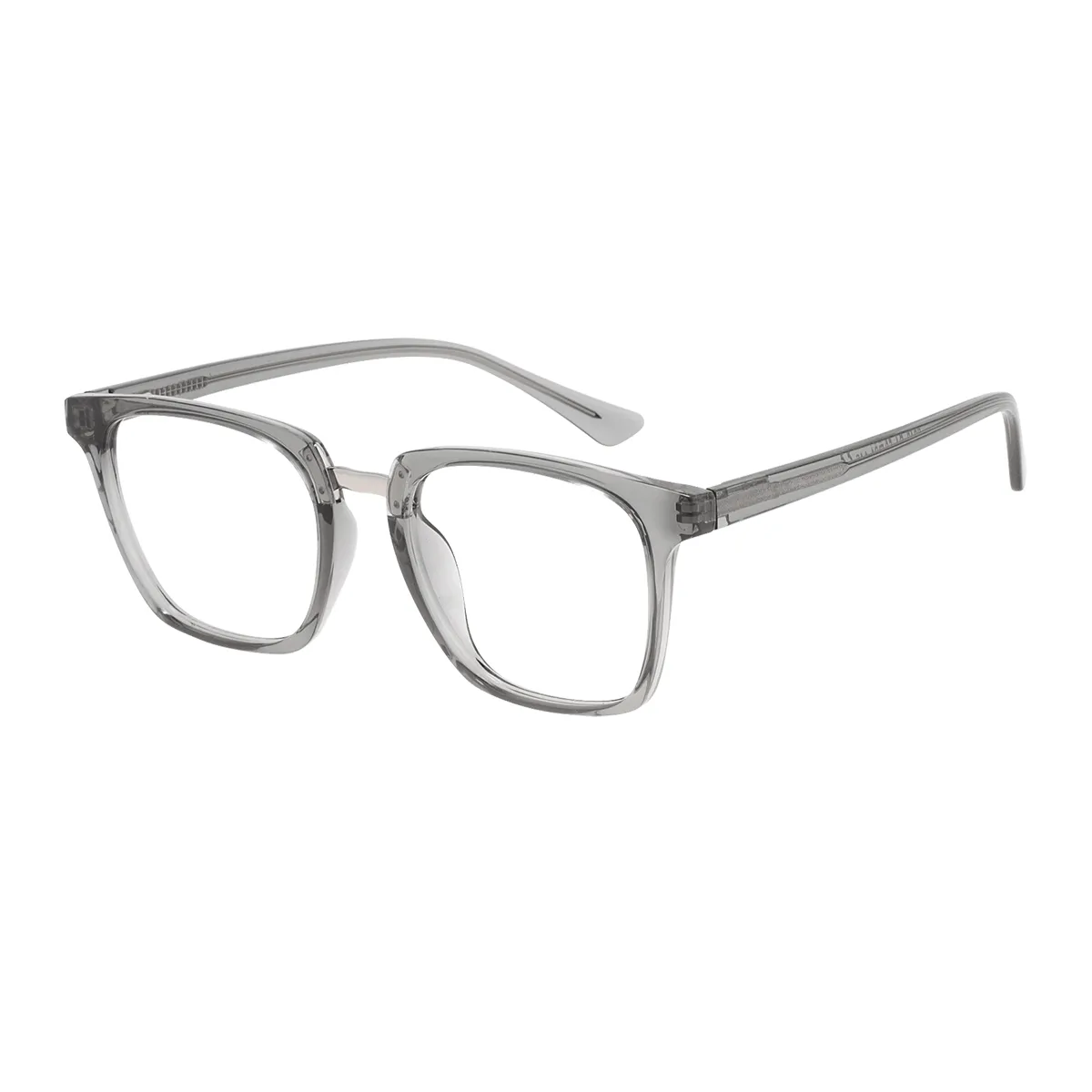 Rainey - Square Gray Glasses for Men & Women