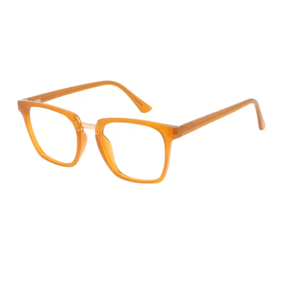 square orange eyeglasses