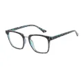Rainey - Square Demi-blue Glasses for Men & Women