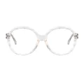 Ezra - Round Translucent Glasses for Women