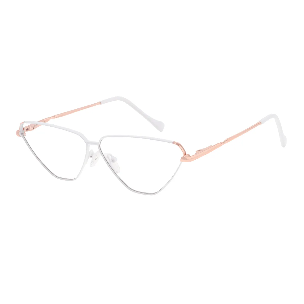 Mercer - Geometric White-gold Glasses for Women