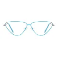 Mercer - Geometric Green/silver Glasses for Women