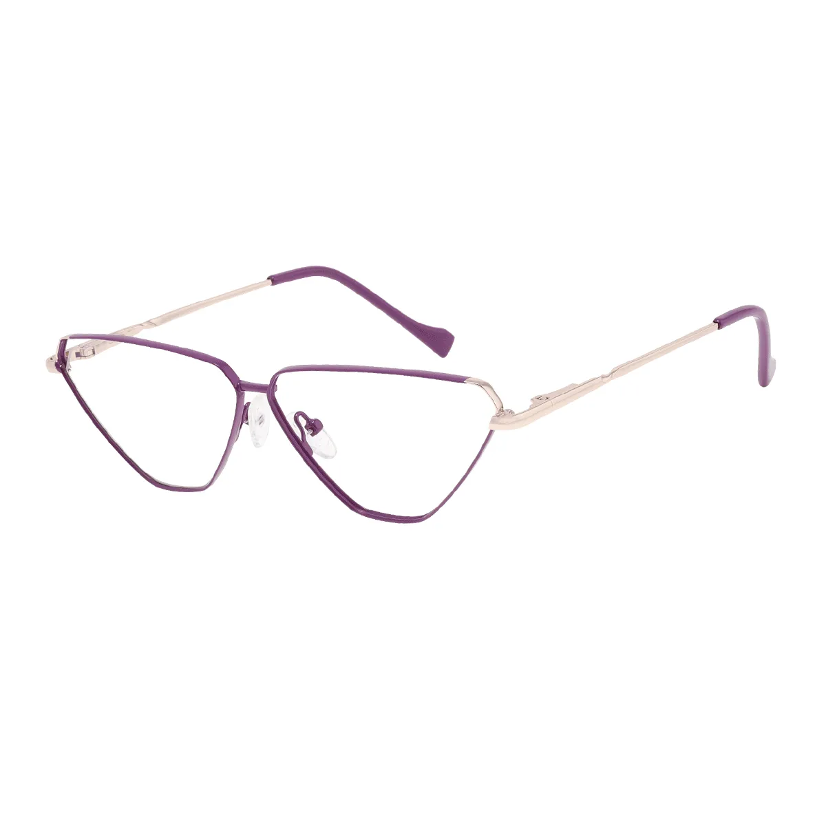 Mercer - Geometric Purple/gold Glasses for Women