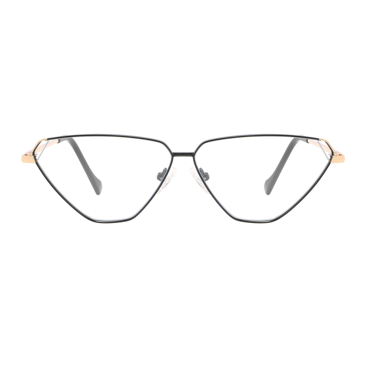 cat-eye eyeglasses #756 - black-gold