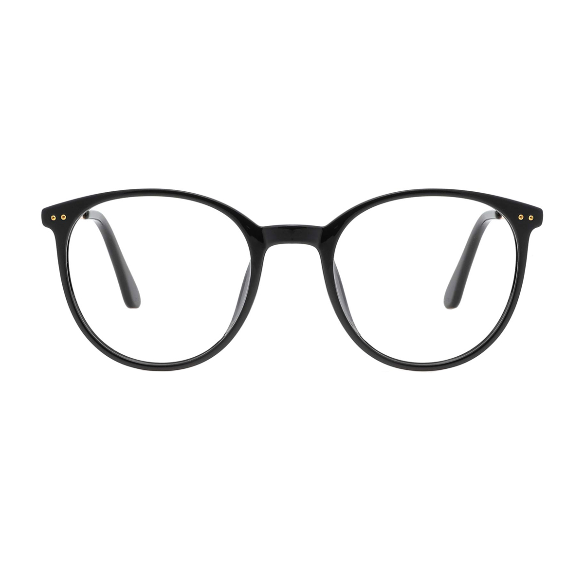 Levi - Round Light-Black Glasses for Men & Women - EFE