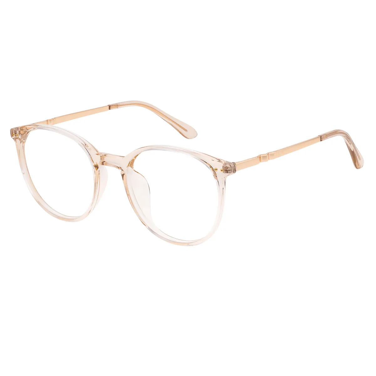 Houser - Round Brown Glasses for Women - EFE