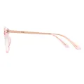Houser - Round Transparent-pink Glasses for Women