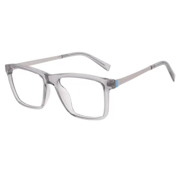 square transparent-gray eyeglasses
