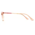Huber - Square Transparent-Brown Glasses for Women