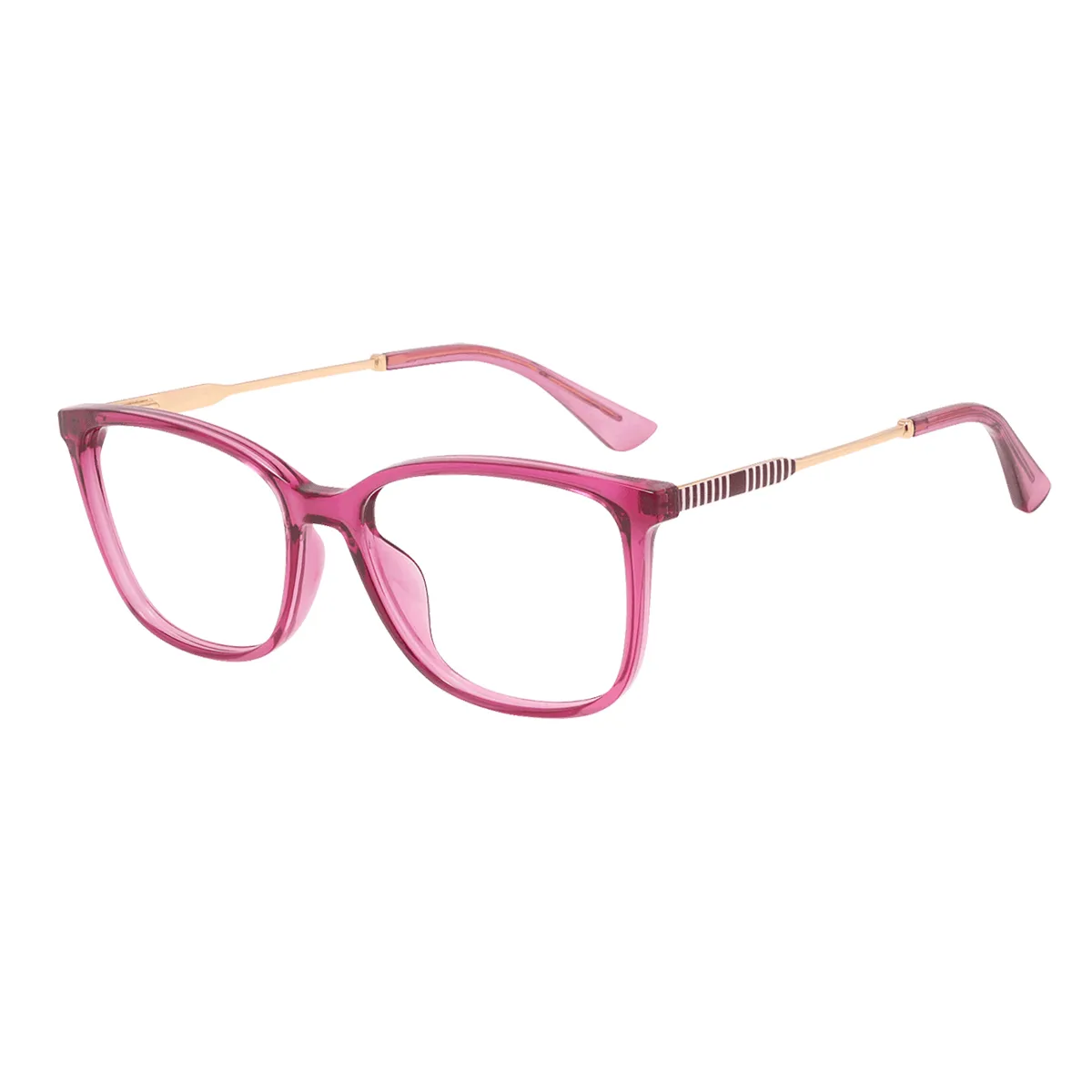 Huber - Square Purple Glasses for Women