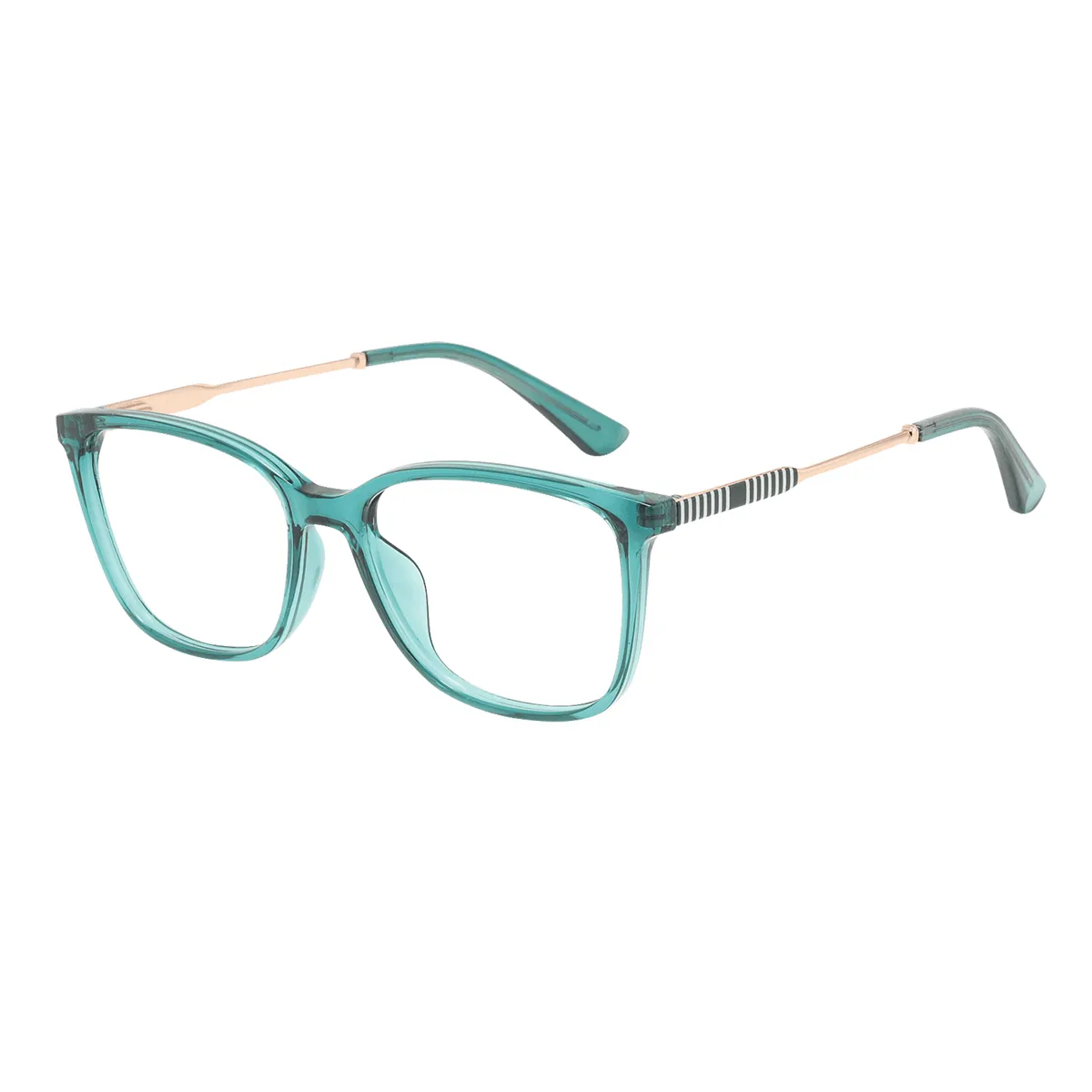 Huber - Square Green Glasses for Men & Women - EFE