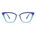 Joslyn - Cat-eye Blue Glasses for Women
