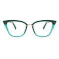 Joslyn - Cat-eye Green Glasses for Women